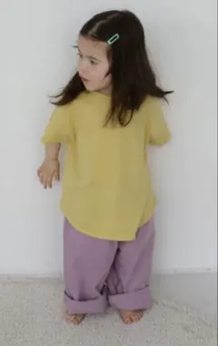 モンミミ　コットンTシャツ Sサイズ　95cm サーモンベージュのサムネイル