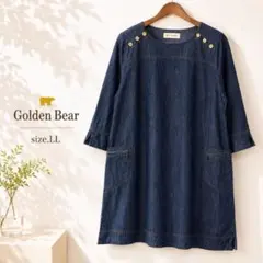 T美品　大きいサイズ　goldenbear デニム　ワンピースのサムネイル