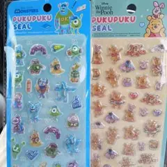 み*。様 モンスターズ・インク & プーさん ぷくぷくシール2シート