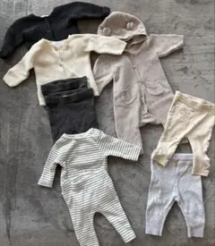 ZARA 56cmベビー服セットニットロンパースカーディガンパンツボディースーツ