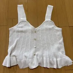 ehka sopo エヘカソポ 前釦ニットビスチェ キナリのサムネイル