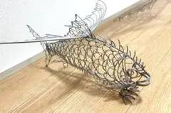 ワイヤーアート 魚 オブジェ 立体作品 - メルカリ