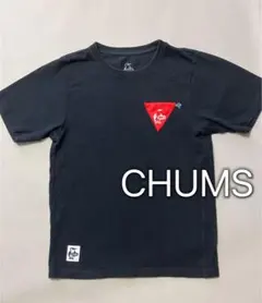 CHUMS チャムス 半袖Tシャツ ブラック フラッグ柄　キッズXL