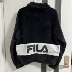 FILA ブラック フリースボアジャケット