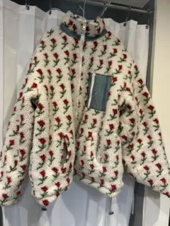 ジュエティリバーシブル花柄フリースジャケット Mサイズ