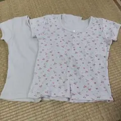 120cm女の子向け 花柄 半袖Tシャツ