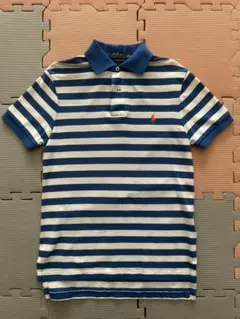 ラルフローレン ボーダーポロシャツ 青×白 サイズXS