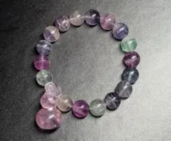 虹入り大人可愛い縁起物フローライト瓢箪☓マルチカラーフローライトデザブレ