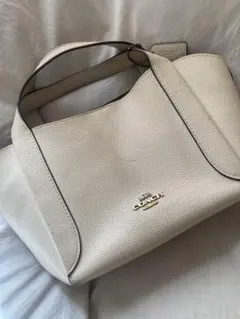 COACH ホワイトレザー ハンドバッグ