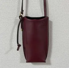 a*k様 ロエベ ゲートポケット ポシェット ワイン色 loewe - メルカリ