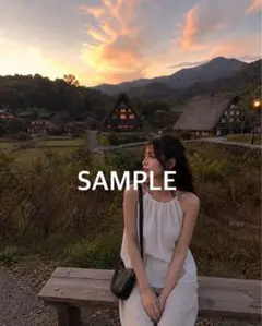 AI美女 白川郷 A4光沢フォト Japan travel art