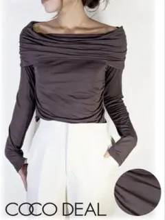 COCODEAL オフショルギャザートップス カットソー 完売品 美品 お値下げ