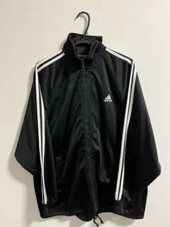 柊*様 adidas トラックジャケット / ブラック L 3本ライン ビッグサ