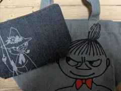 ☆未使用☆MOOMIN デニムトートバッグ ＆ポーチセット