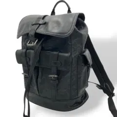 コーチ coach リュック ブラック ハドソン レザー エンボス シグネチャのサムネイル