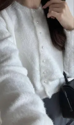 GRL ラメフェザーニットカーディガン kz443 ピンク