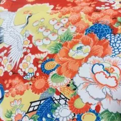 未使用・しつけ付　アンティーク調　名古屋帯 鶴のサムネイル