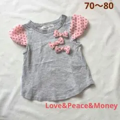 Love&Peace&Money ／ 夏服 半袖 トップス 70～80cmのサムネイル