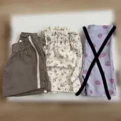 ［美品］ZARA 女の子ハーフパンツ３点セット