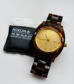 【電池新品の美品】NIXONのTIME TELLER 人気のべっ甲カラー②のサムネイル