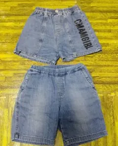 ユニクロ キッズ デニム短パン120cm ショートパンツ2枚セット