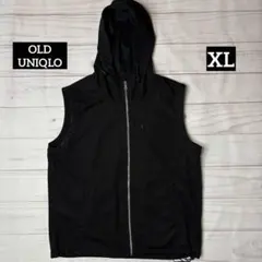 90s 初期 紺タグ UNIQLO ユニクロ フード付き ジップアップ ベスト