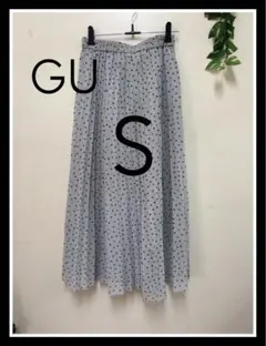 GU プリーツスカート　 ロングスカート小花柄　S