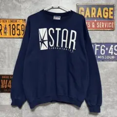 Hanes S.T.A.R LABORATORIES スウェット ネイビー L