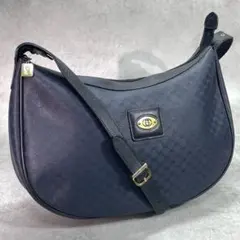 ✨美品✨GUCCI GG ショルダーバッグ ネイビー レザー ゴールド金具 ロゴのサムネイル