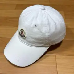 美品〕モンクレール シンプル ワッペン キャップ ホワイト 5K20 - メルカリ