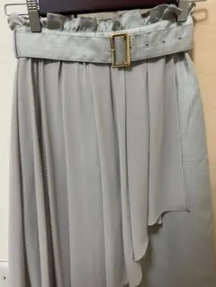 シフォン重ね　ミドルスカート