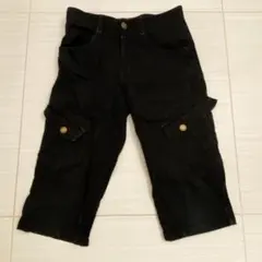 ボーイズ　カーゴパンツ風ショートパンツ　ブラック 160㎝サイズ　ベルトおまけ