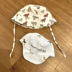 ベビー帽子　2点セット　キャップ　ハット　ジェラートピケ　H&M