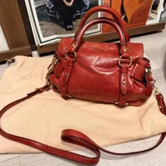 miumiu ヴィンテージ2wayバッグ レッド　ヴィッテロルクス