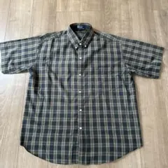 Polo ポロ　半袖チェックシャツ　ボタンダウン