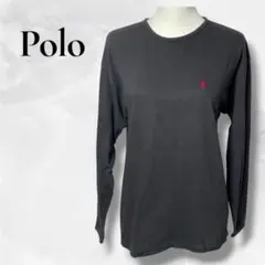 ポロ　ブラック長袖カットソー　Free