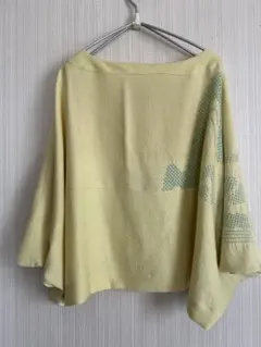 着物リメイク　チュニック　イエロー