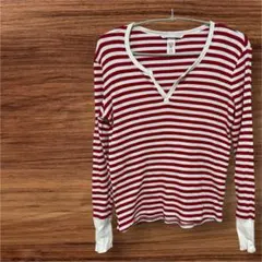 Victoria's Secret 赤白ストライプ 長袖Tシャツ S