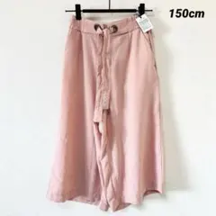 新品／ワイドパンツ ウエストゴム ピンク 春夏 女子 子供服 140 ボトムス