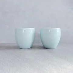 有田焼 青磁のお湯呑みカップ 持っても熱くない ２点セット