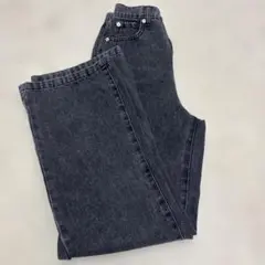 GRL ハイウェストセミワイドデニムパンツ