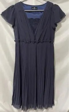 最終価格お得★Karl Park Lane ダークブルー プリーツドレス