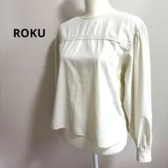 ROKU 6 アイボリー 長袖シャツ 装飾ステッチ ユナイテッドアローズ S