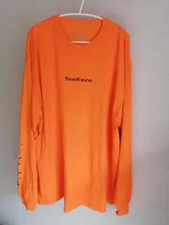 TeeReco ティーレコ オレンジ 長袖Tシャツ XLサイズ