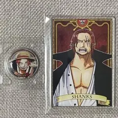 ONEPIECEワンピース ステータスカード、コレクションメダル シャンクス2点