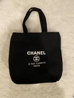 新品　CHANEL シャネル ノベルティ トートバッグ ブラック ロゴ入り