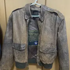 アヴィレックス USA製 A-2 レザー 本革 フライトジャケット 茶　革ジャン
