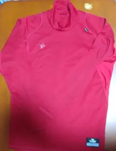 野球　DESCENTE ハイネック アンダーシャツ Lサイズ レッド　古着