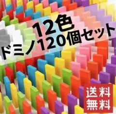 ドミノ 木製 12色 120個 知育玩具 ドミノ倒し カラードミノのサムネイル
