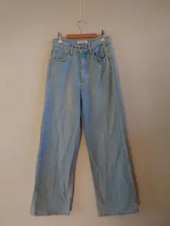 UNE MANSION　ユヌマンション　ワイドデニム　裾破けあり